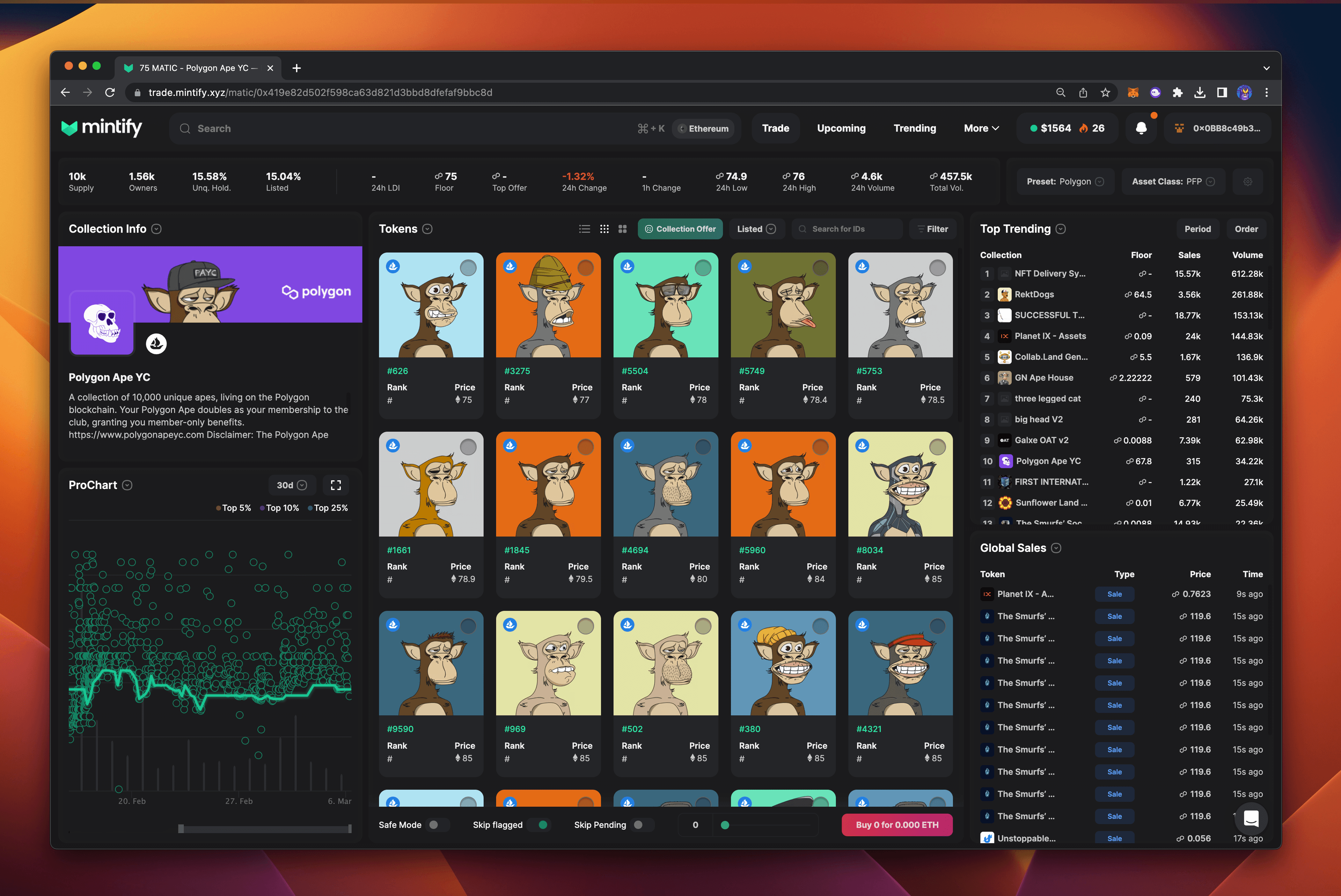 Mintify's Gallery View