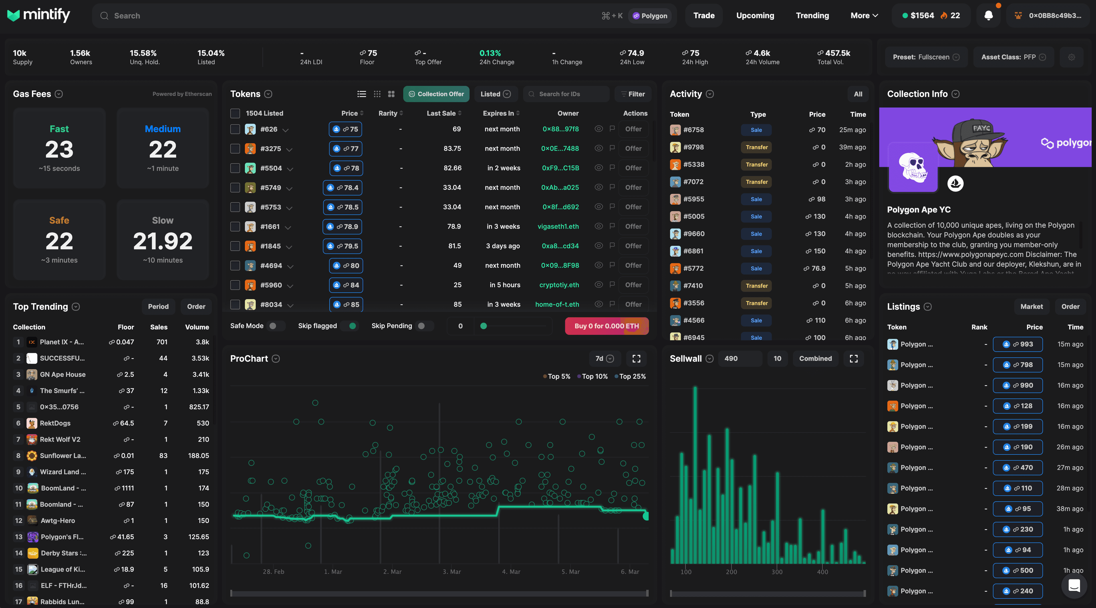 Mintify's Polygon Fullscreen Preset